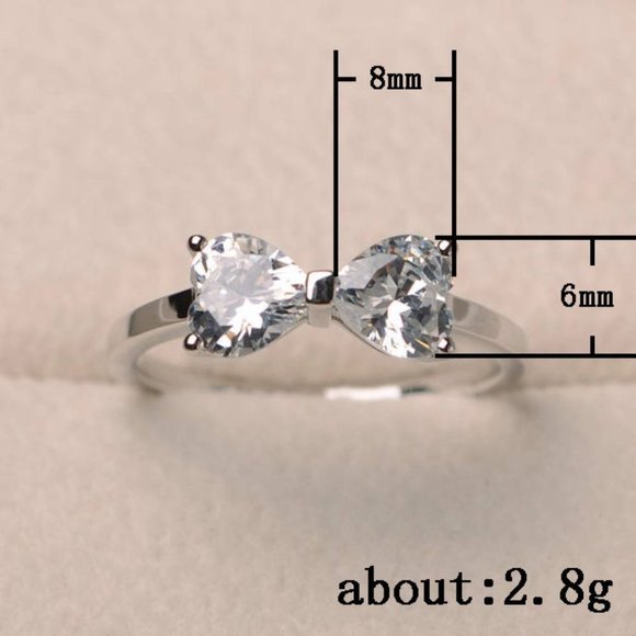 💎 Pure And Fresh Bow Anillos Lovely Rings for Women, PD032 - Picture 7 of 7